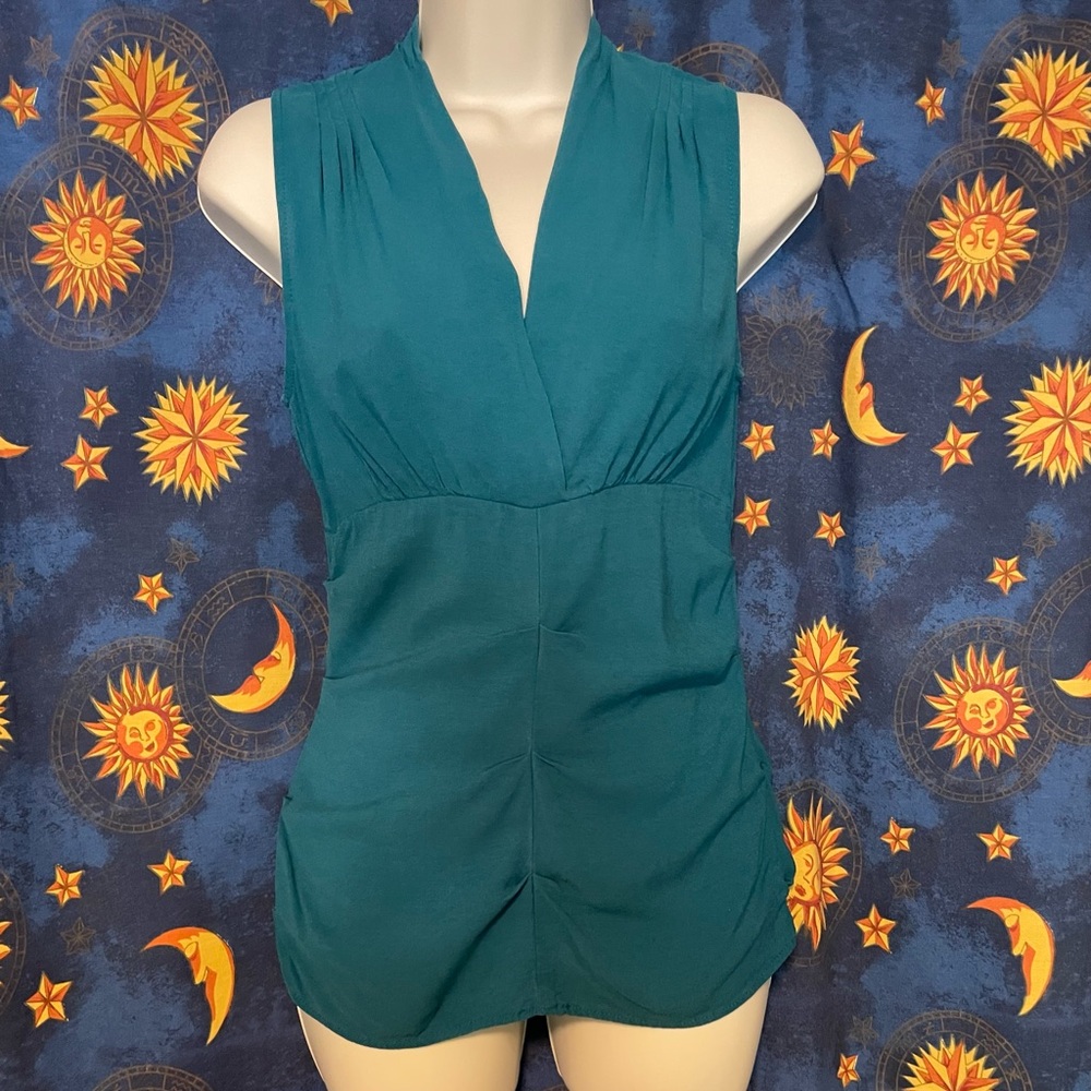 Le Chateau faux wrap office blouse XS